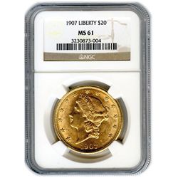 Certified US Gold $20 Liberty MS61 (Dates Our Choice) (