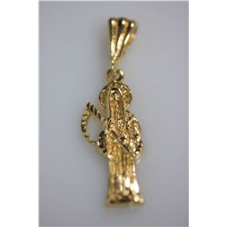 14K GOLD PLATED GRIM REAPER PENDANT