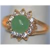 Image 1 : FASHION JEWELRY CZ AND JADE RING