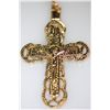 Image 1 : 14K GOLD PLATED JESUS CROSS PENDANT