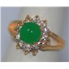 Image 1 : FASHION JEWELRY CZ AND JADE RING