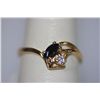 Image 2 : 14K GOLD PLATED CZ BLACK RING