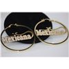 Image 1 : 14K GOLD PLATED MEXICANA HOOP EARRINGS