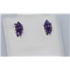 Image 1 : MARQUISE AMETHYST CZ STUD EARRINGS .925 STERLING SILVER