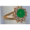 Image 1 : FASHION JEWELRY CZ AND LIGHT GREEN JADE RING