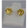 Image 1 : ROUND CITRINE CZ STUD EARRINGS .925 STERLING SILVER