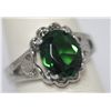 Image 1 : FASHION JEWELRY GREEN CZ RING