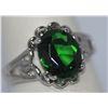Image 2 : FASHION JEWELRY GREEN CZ RING