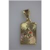 Image 1 : 14K GOLD PLATED CZ JESUS  PENDANT