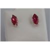 Image 1 : MARQUISE RUBY CZ STUD EARRINGS .925 STERLING SILVER