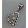 Image 2 : HEART CZ PENDANT .925 STERLING SILVER