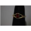 Image 1 : 14K GOLD PLATED CZ RED RING