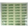 Image 3 : UNCUT SHEET OF ( 32 ) 2003 U.S. $2.00 BILLS