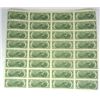 Image 4 : UNCUT SHEET OF ( 32 ) U.S. 1976 ( BICENTENNIAL ) $2.00 BILLS