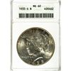 Image 1 : 1935-S PEACE DOLLAR ANACS MS60