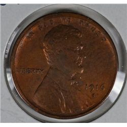 1916-S LINCOLN CENT AU 58
