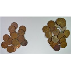 16-1933 AND 26-1912-D LINCOLN ONE CENT AG-CULL-G