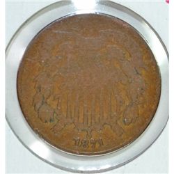 1871 TWO CENT PC GOOD (TOUGH DATE)