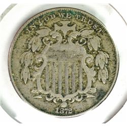 1872 SHIELD NICKEL VF