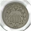 Image 1 : 1881 SHIELD NICKEL FINE
