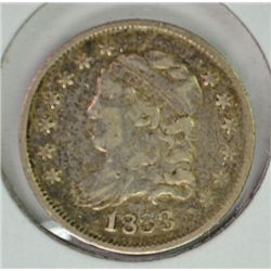 1833 BUST HALF DIME FINE+