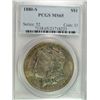 Image 1 : 1880-S MORGAN SILVER DOLLAR, PCGS MS-65  GREAT COLORS