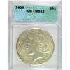 Image 1 : 1928 PEACE SILVER DOLLAR, MS-62 KEY DATE