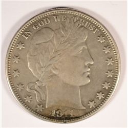 1911-S BARBER HALF DOLLAR XF ORIGINAL