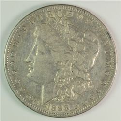 1888-S MORGAN SILVER DOLLAR, XF  SEMI-KEY