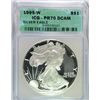 Image 1 : 1995-W AMERICAN SILVER EAGLE, ICG PROOF 70!! DEEP CAMEO!