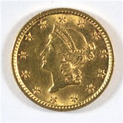 1854 $1 GOLD TYPE 1 CH BU