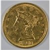 Image 1 : 1853 $2.50 GOLD LIBERTY XF