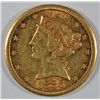 Image 1 : 1886-S $5 GOLD LIBERTY XF/AU