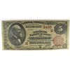 Image 1 : 1882 $5 NATIONAL CURRENCY CINCINNATI, OH #2495