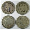 Image 2 : 4-1917-D OBV WALKING LIBERTY HALF DOLLARS "GRADING SET" (AG,GOOD,VG,FINE)