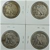 Image 2 : 4-1918-S WALKING LIBERTY HALF DOLLARS "GRADING SET" (GOOD,VG,FINE,VF)