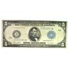 Image 1 : 1914 $5 FEDERAL RESERVE NOTE VG