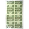 Image 3 : AN UNCUT SHEET OF 16 1999 U.S. $1.00 FEDERAL RESERVE NOTES, MINT