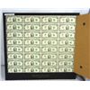 Image 1 : UNCUT SHEET OF 32 1995 $2.00 FEDERAL RESERVE NOTE, IN DEPT. OF TREAS. DISPLAY