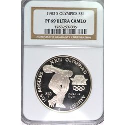 1983-S OLYMPICS COMMEM DOLLAR NGC PF69 UC