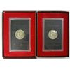 Image 1 : ( 2 ) 1973  SILVER PROOF EISENHOWER DOLLARS  IN BROWN BOXES