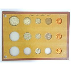 ( 2 ) 1954 MINT SETS IN PLASTIC HOLDER, 1955 MINT SET IN PLASTIC HOLDER,