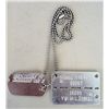 Image 3 : Hart's War Thomas Hart (Colin Farrell) Dog Tags and Stalag I.D. on Metal Chain
