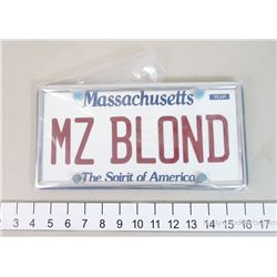 Legally Blonde 2 Elle Woods (Reese Witherspoon) Screen Used "MZ BLOND" Audi License Plate