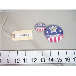 Legally Blonde 2 Set of 2 "Save Bruiser's Mom" Red, White and Blue Buttons