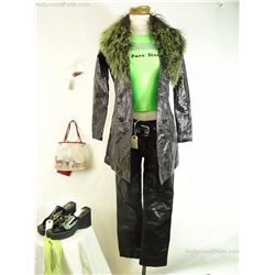 Stimata Frankie (Patricia Arquette) Black Pleather Jacket Outfit