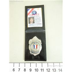 The Pink Panther Gilbert Ponton (Jean Reno) Black Leather Police Badge Wallet