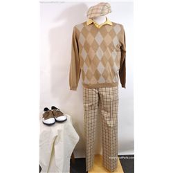 Bandits Terry Lee Collins (BIlly Bob Thornton) Tan Argyle Sweater Outfit