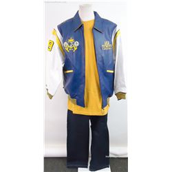 Be Cool Dabu (Andre 3000) Akademics Blue and Gold Leather Jacket Costume