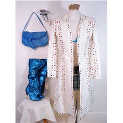 Legally Blonde 2 Margot (Jessica Cauffiel) White Rhinestone Coat and Bikini Costume